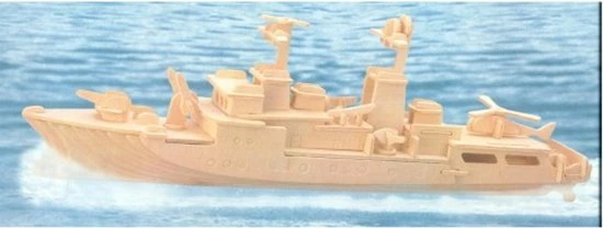 De Bouwplaats Bouwpakket 3D Puzzel Fregat Oorlogsschip Van Hout 2 De Bouwplaats Bouwpakket 3D Puzzel Fregat Oorlogsschip Van Hout - Afbeelding 2