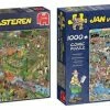 Jan Van Haasteren Puzzelbundel - 2 Stuks - De Drogisterij 1000 Stukjes & Volkstuintjes 1000 Stukjes