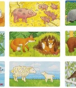 Goki Puzzel Welke Twee Horen Bij Elkaar 14 Cm 9 Stuks