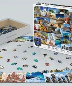 Eurographics Puzzel World - Globetrotter - 1000 Stukjes -Goedkope puzzels winkel 550x293 1