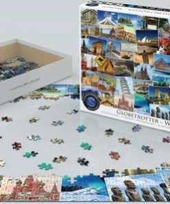 Eurographics Puzzel World - Globetrotter - 1000 Stukjes -Goedkope puzzels winkel 550x297
