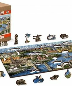 Wooden City - 2in1 - Houten Legpuzzel - World Landmarks - 37,5x25,4cm -Goedkope puzzels winkel 550x325 2