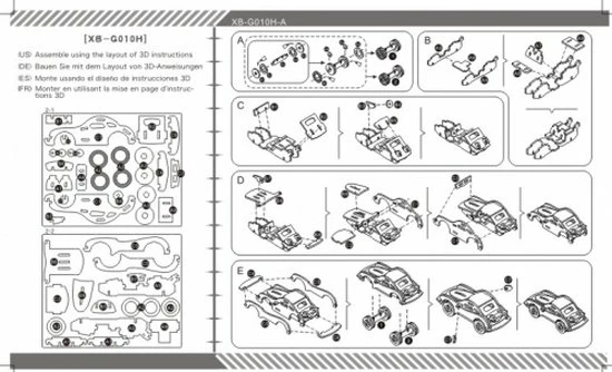 De Bouwplaats Bouwpakket 3D Puzzel Sportauto Hurricane- Hout 2 De Bouwplaats Bouwpakket 3D Puzzel Sportauto Hurricane- Hout - Afbeelding 2