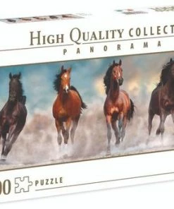 Clementoni Puzzels Voor Volwassenen - Horses, Panorama Puzzel 1000 Stukjes, 10+ Jaar - 39607 -Goedkope puzzels winkel 550x344 1