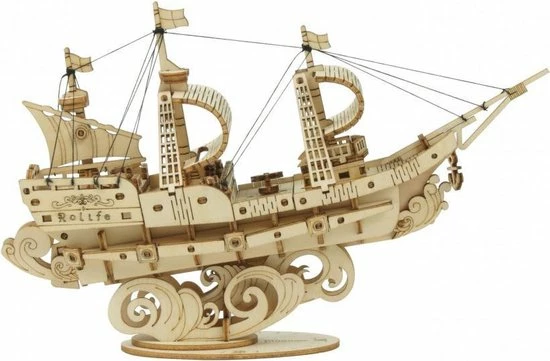 Robotime Modelbouwpakket Sailing Ship 12 Cm Hout 118-delig 1 Robotime Modelbouwpakket Sailing Ship 12 Cm Hout 118-delig