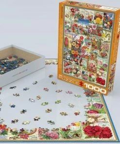Eurographics Puzzel Flower Seed Catalog Covers - 1000 Stukjes -Goedkope puzzels winkel 550x364 3