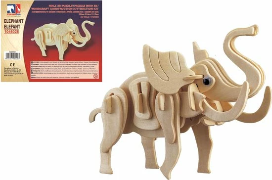 Merkloos Houten 3D Savanne Dieren Puzzel Set Giraffe En Olifant - Speelgoed Bouwpakketten 2 Merkloos Houten 3D Savanne Dieren Puzzel Set Giraffe En Olifant - Speelgoed Bouwpakketten - Afbeelding 2