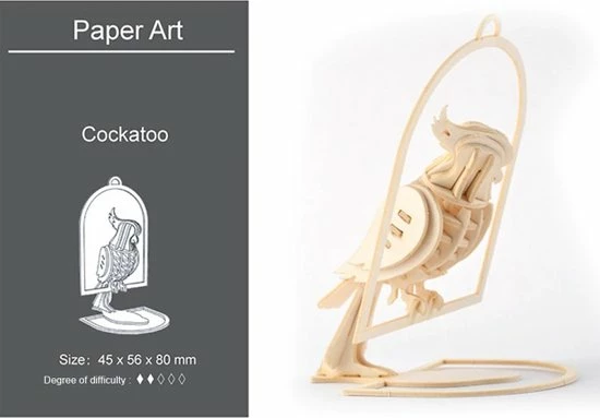 Merkloos Houten Dieren 3D Puzzel - Puzzel - 3D – Zelf In Elkaar Zetten - Speelgoed Bouwpakket 4.5 X 5.6 X 8 Cm - Papegaai 1 Merkloos Houten Dieren 3D Puzzel - Puzzel - 3D – Zelf In Elkaar Zetten - Speelgoed Bouwpakket 4.5 X 5.6 X 8 Cm - Papegaai