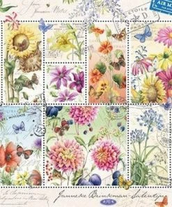 Jumbo Premium Collection Puzzel Janneke Brinkman Flower Stamps Summer - Legpuzzel - 950 Stukjes