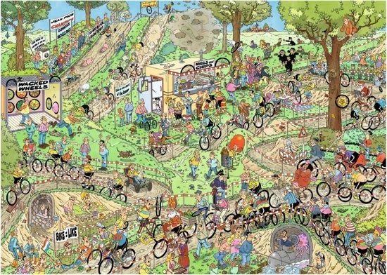 Merkloos Jan Van Haasteren - Veldrijden & Nijntje & Kunstmarkt - Alle 1000 Stukjes 3 Merkloos Jan Van Haasteren - Veldrijden & Nijntje & Kunstmarkt - Alle 1000 Stukjes - Afbeelding 3