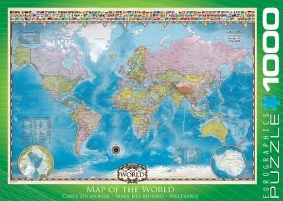 Eurographics Puzzel - Map Of The World (1000) 2 Eurographics Puzzel - Map Of The World (1000) - Afbeelding 2