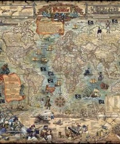 Heye Pirate World Legpuzzel 2000 Stuk(s) Kaarten -Goedkope puzzels winkel 550x393 4