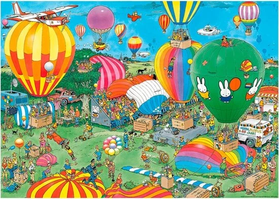 Merkloos Jan Van Haasteren - Veldrijden & Nijntje & Kunstmarkt - Alle 1000 Stukjes 5 Merkloos Jan Van Haasteren - Veldrijden & Nijntje & Kunstmarkt - Alle 1000 Stukjes - Afbeelding 5