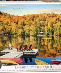 Eurographics Puzzel - Lakeside Cottage Quebec - (1000) -Goedkope puzzels winkel 550x395 8