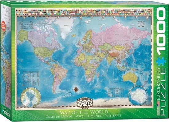 Eurographics Puzzel - Map Of The World (1000) 1 Eurographics Puzzel - Map Of The World (1000)