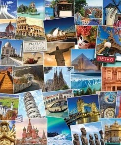 Eurographics Puzzel World - Globetrotter - 1000 Stukjes -Goedkope puzzels winkel 550x397 14