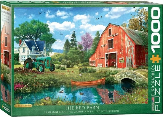 Eurographics Puzzel The Red Barn - Dominic Davison - 1000 Stukjes 1 Eurographics Puzzel The Red Barn - Dominic Davison - 1000 Stukjes