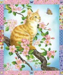 Cobble Hill Puzzel Blossoms And Kittens Quilt - 1000 Stukjes -Goedkope puzzels winkel 550x397 3
