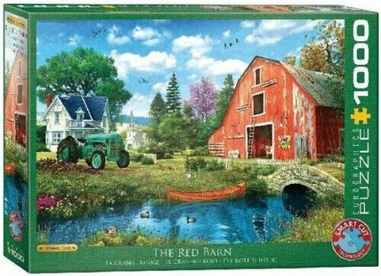 Eurographics Puzzel The Red Barn - Dominic Davison - 1000 Stukjes 2 Eurographics Puzzel The Red Barn - Dominic Davison - 1000 Stukjes - Afbeelding 2