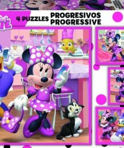 Educa 4 Puzzels Van De Minnie Mouse - 6, 9, 12 En 16 Stukjes