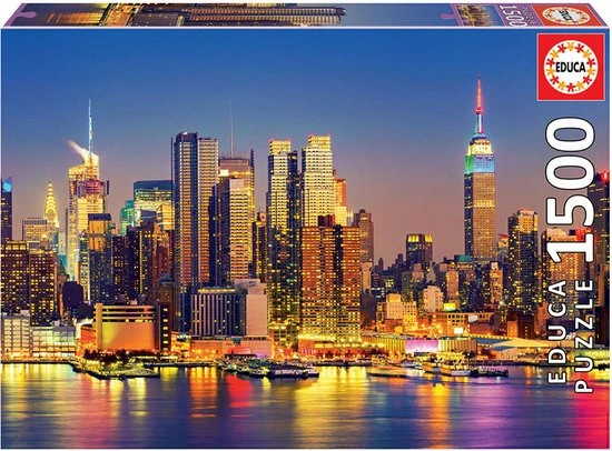 Legpuzzel - Manhattan Bij Nacht - 1500 Stukjes - Educa Puzzel 3 Legpuzzel - Manhattan Bij Nacht - 1500 Stukjes - Educa Puzzel - Afbeelding 3