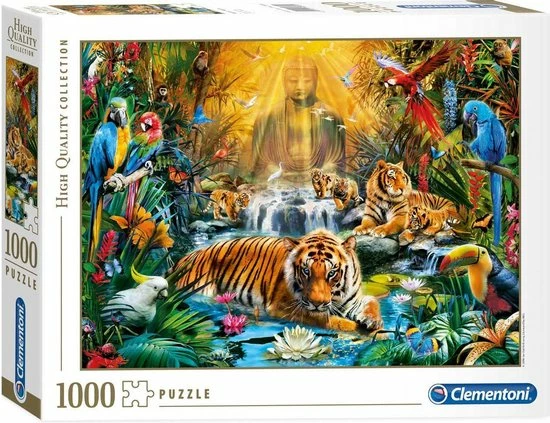 Clementoni Puzzel Mystic Tigers 1000 Stukjes 4 Clementoni Puzzel Mystic Tigers 1000 Stukjes - Afbeelding 4