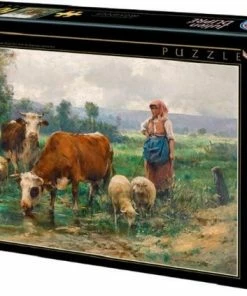 D-Toys Dupre - Herderin Met Kudde (1000 Stukjes, Kunst Puzzel) -Goedkope puzzels winkel 550x423 6