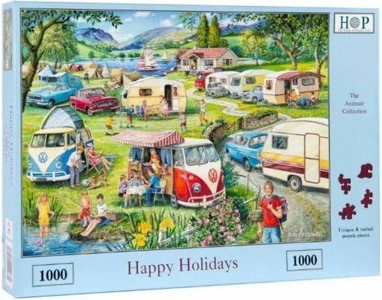 House Of Puzzles Happy Holidays Puzzel 1000 Stukjes 2 House Of Puzzles Happy Holidays Puzzel 1000 Stukjes - Afbeelding 2