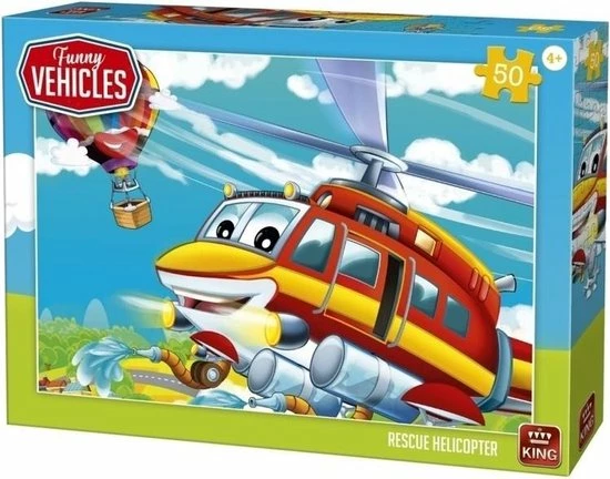 King Kinderpuzzel Rescue Helicopter 50 Stuks 24,5 X 17 Cm 1 King Kinderpuzzel Rescue Helicopter 50 Stuks 24,5 X 17 Cm
