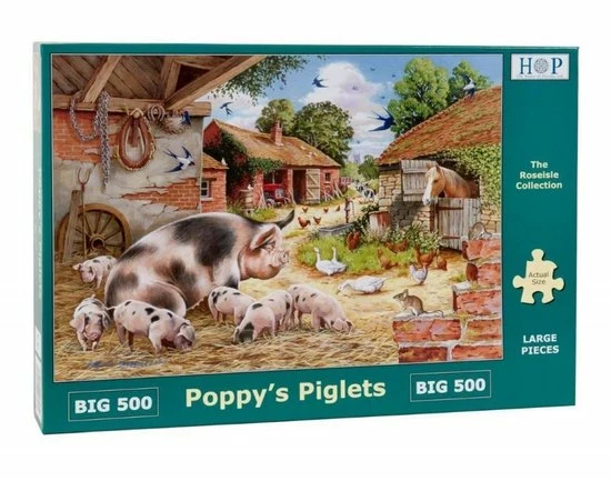 House Of Puzzles Poppy's Piglets Puzzel 500 Stukjes XL 2 House Of Puzzles Poppy's Piglets Puzzel 500 Stukjes XL - Afbeelding 2