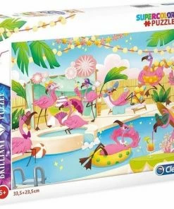 Clementoni - Briljant Puzzel - Flamingos Party - 104 Stukjes, Puzzels Kinderen -Goedkope puzzels winkel 550x462 2