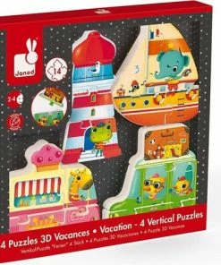 ✅ Janod Verticale Puzzel - Vakantie -Goedkope puzzels winkel 550x470 2