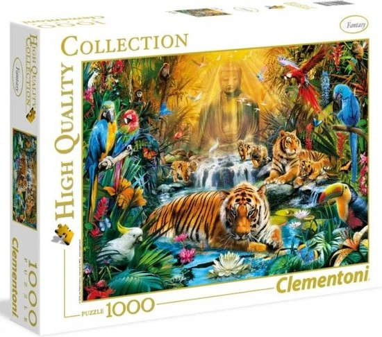 Clementoni Puzzel Mystic Tigers 1000 Stukjes 3 Clementoni Puzzel Mystic Tigers 1000 Stukjes - Afbeelding 3