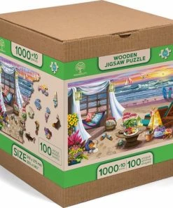 Wooden City Zomertijd XL - Houten Vormpuzzel - 52x37,5 Cm - 1010 Stukjes