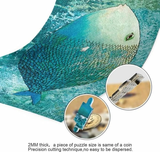 Happy Puzzle Jigsaw Legpuzzel ‘Fish’ Legpuzzels 1000 Stukjes Volwassenen - Puzzle - Dieren - Hobby Speelgoed - Legpuzzels Volwassenen Kinderen - 50*70 Cm 4 Happy Puzzle Jigsaw Legpuzzel ‘Fish’ Legpuzzels 1000 Stukjes Volwassenen - Puzzle - Dieren - Hobby Speelgoed - Legpuzzels Volwassenen Kinderen - 50*70 Cm - Afbeelding 4