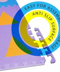Buxibo - 18-Delige Foam Puzzelmat - Compact Speelkleed Voor Kinderen - Vormen + Figuren - Leerzame Speelmat/Vloermat - 32x32 CM - Multicolor -Goedkope puzzels winkel 550x547 3