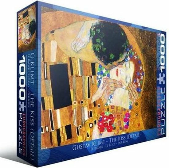 Puzzel The Kiss - Gustav Klimt- Eurographics- 1000 Stuks 1 Puzzel The Kiss - Gustav Klimt- Eurographics- 1000 Stuks