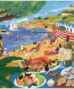 EeBoo Beach Umbrellas Blokpuzzel 1000 Stuk(s) Kunst -Goedkope puzzels winkel 550x549