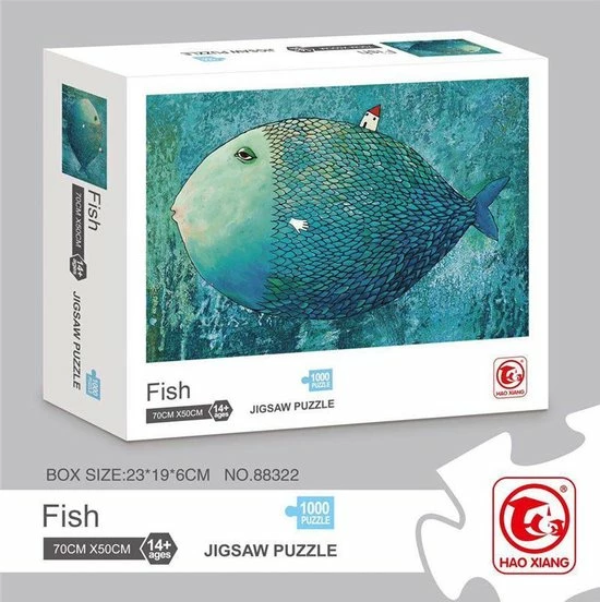 Happy Puzzle Jigsaw Legpuzzel ‘Fish’ Legpuzzels 1000 Stukjes Volwassenen - Puzzle - Dieren - Hobby Speelgoed - Legpuzzels Volwassenen Kinderen - 50*70 Cm 3 Happy Puzzle Jigsaw Legpuzzel ‘Fish’ Legpuzzels 1000 Stukjes Volwassenen - Puzzle - Dieren - Hobby Speelgoed - Legpuzzels Volwassenen Kinderen - 50*70 Cm - Afbeelding 3