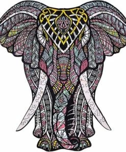 Mystery Elephant 019 A3 | Legpuzzel Olifant |houten Puzzel | 173 Stukjes | Jigsaw Houten Dierenpuzzel| Meer Dan 50 Verschillende Modellen