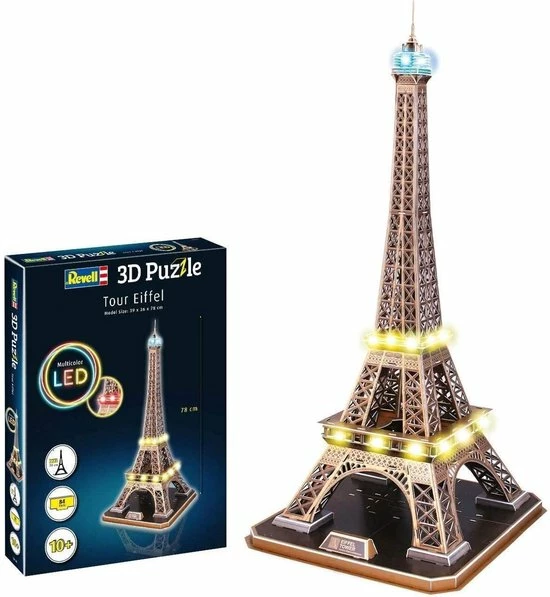 Revell 00150 Tour Eiffel Tower Paris - LED Edition 3D Puzzel 6 Revell 00150 Tour Eiffel Tower Paris - LED Edition 3D Puzzel - Afbeelding 6
