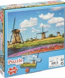 Grafix Puzzel 1000 Stukjes Volwassenen | Thema Nederland, Windmolen | Afmeting 50 X 70 CM | Legpuzzel -Goedkope puzzels winkel 550x639