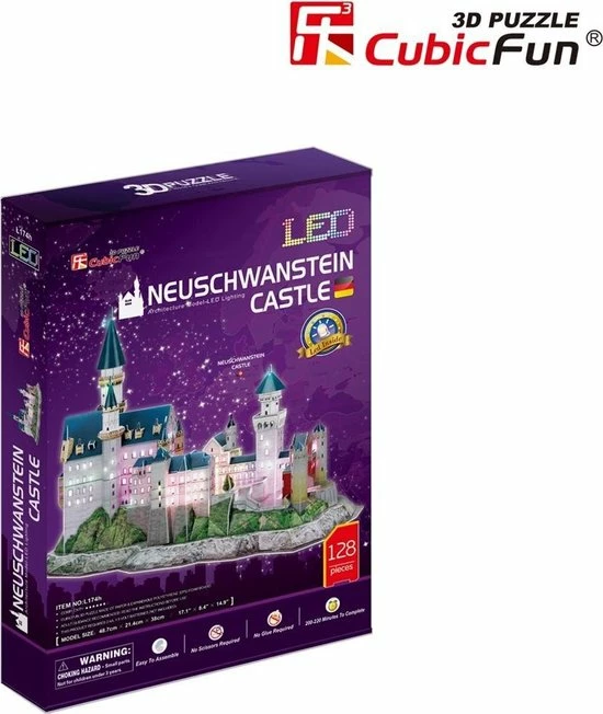 House Of Holland 3D Puzzel Kasteel Neuschwanstein Met LED Verlichting 1 House Of Holland 3D Puzzel Kasteel Neuschwanstein Met LED Verlichting