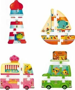 ✅ Janod Verticale Puzzel - Vakantie -Goedkope puzzels winkel 550x652