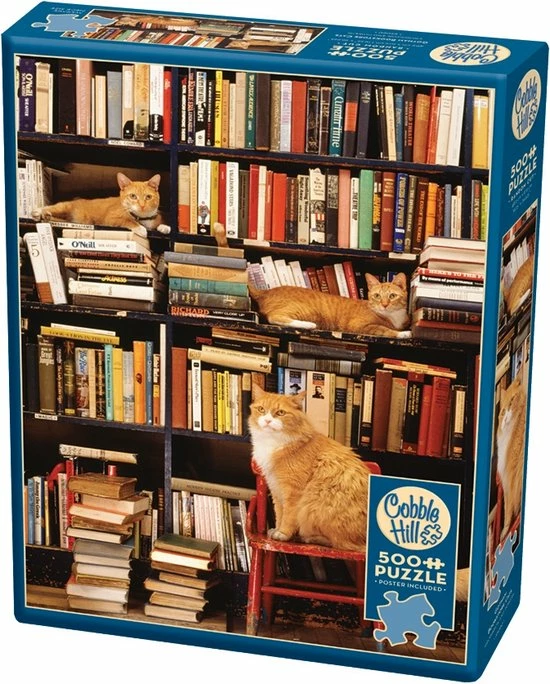 Cobble Hill Legpuzzel 500 Stukjes Bookstore Cats 1 Cobble Hill Legpuzzel 500 Stukjes Bookstore Cats