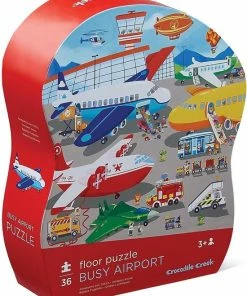 Crocodile Creek Gevormde Puzzel Busy Airport - 36 Stukjes -Goedkope puzzels winkel 550x713