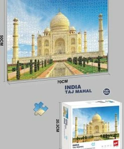 Happy Puzzle Taj Mahal Puzzel Volwassenen 1000 Stukjes - Legpuzzels Puzzle Kinderen - Jigsaw Puzzels Creative - Speelgoed Hobby Voor Volwassenen - 50*70 Cm -Goedkope puzzels winkel 550x740