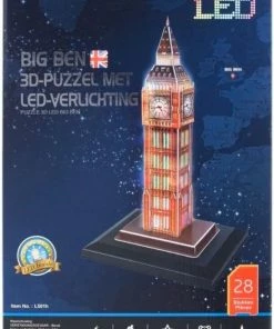 Reykja Big Ben 3D Puzzel Met Ledverlichting